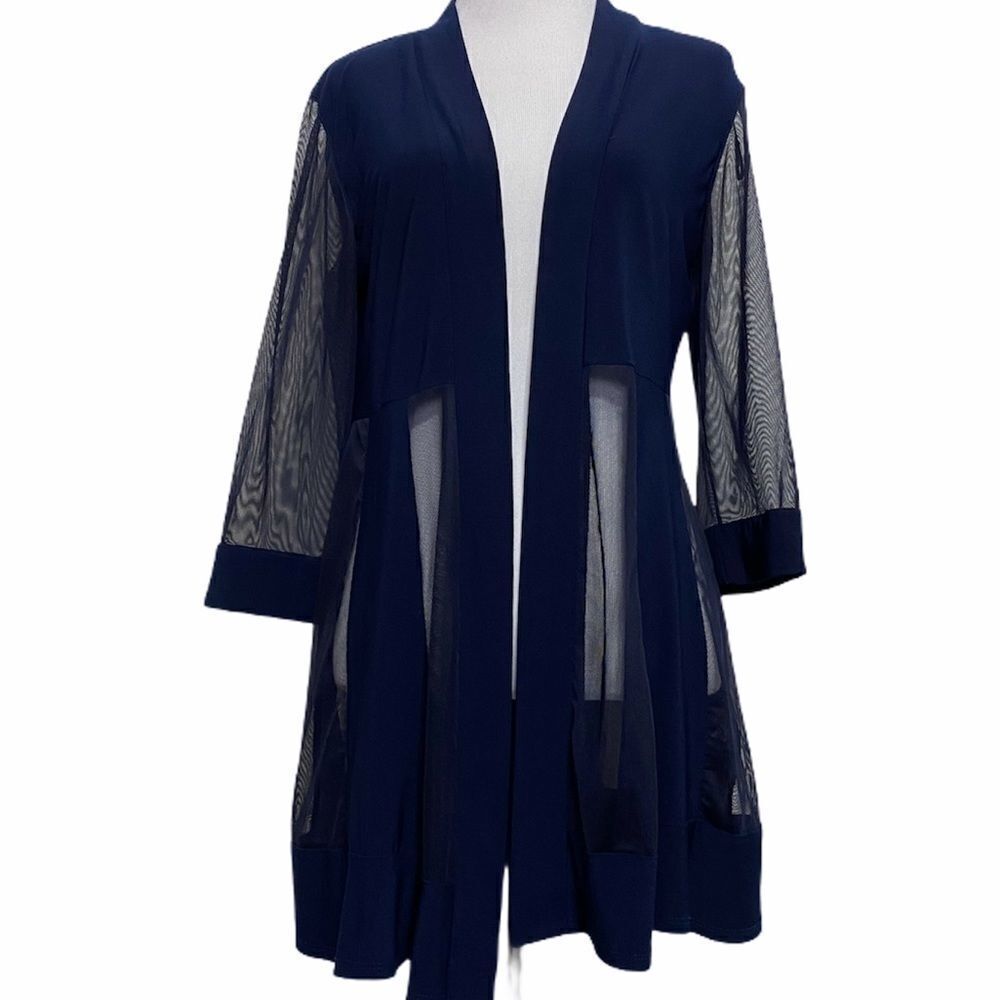 R&M Collection Navy Blue Mesh Topper Jacket‎ - Picture 2 of 10